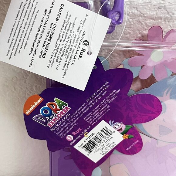 Nickelodeon Dora the Explorer Plastic Tote Party Gift Bag Purse 8" w/ TAGS - Picture 7 of 11